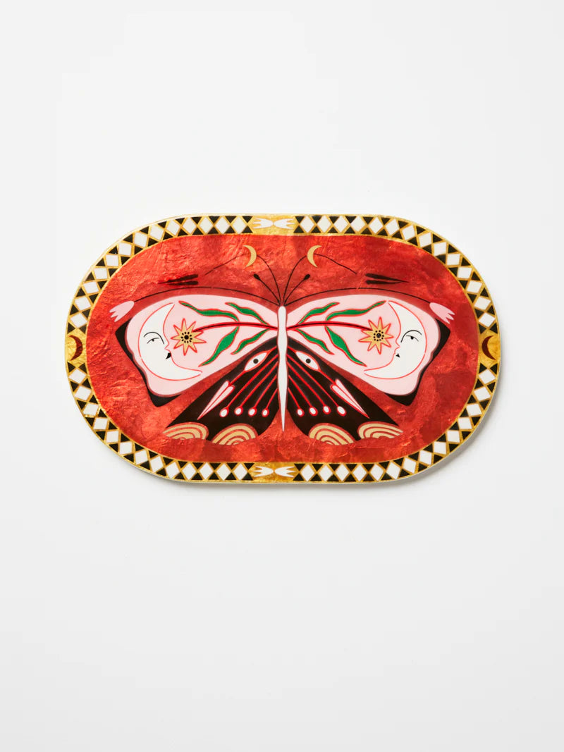 Fable Butterfly Pink Oval