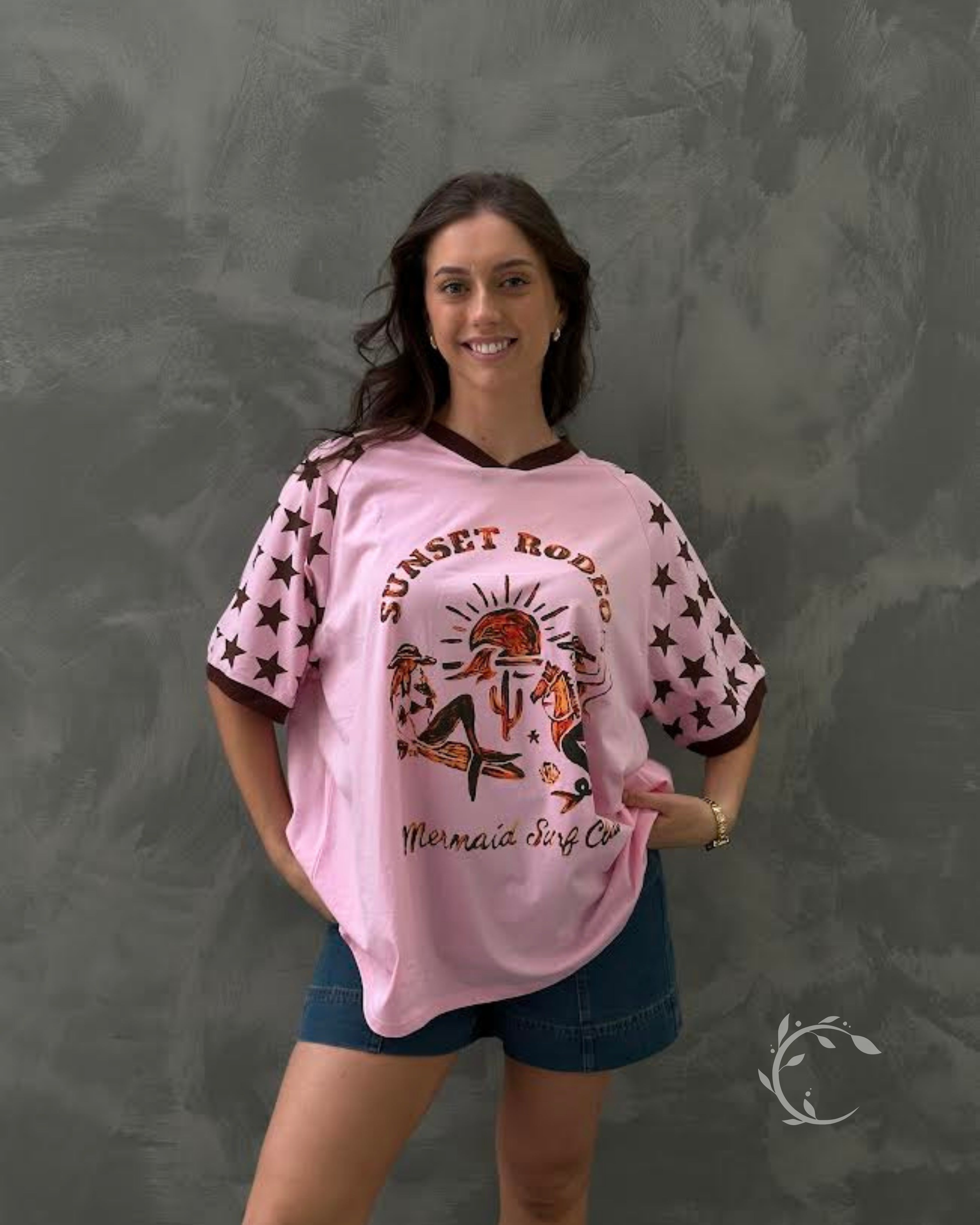 Sunset Mermaid Surf Club Tee