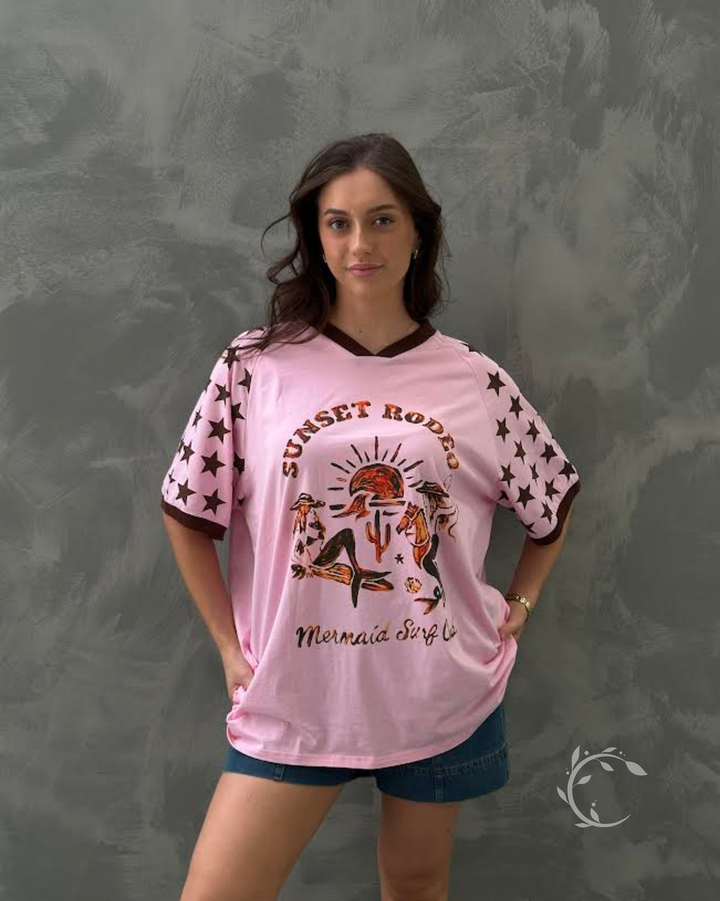 Sunset Mermaid Surf Club Tee