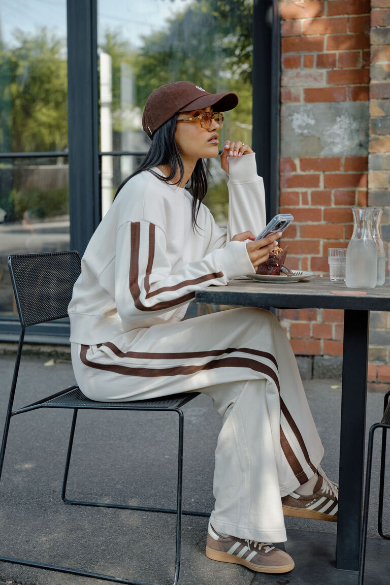 Gigi Wide Leg Terry Trackpant