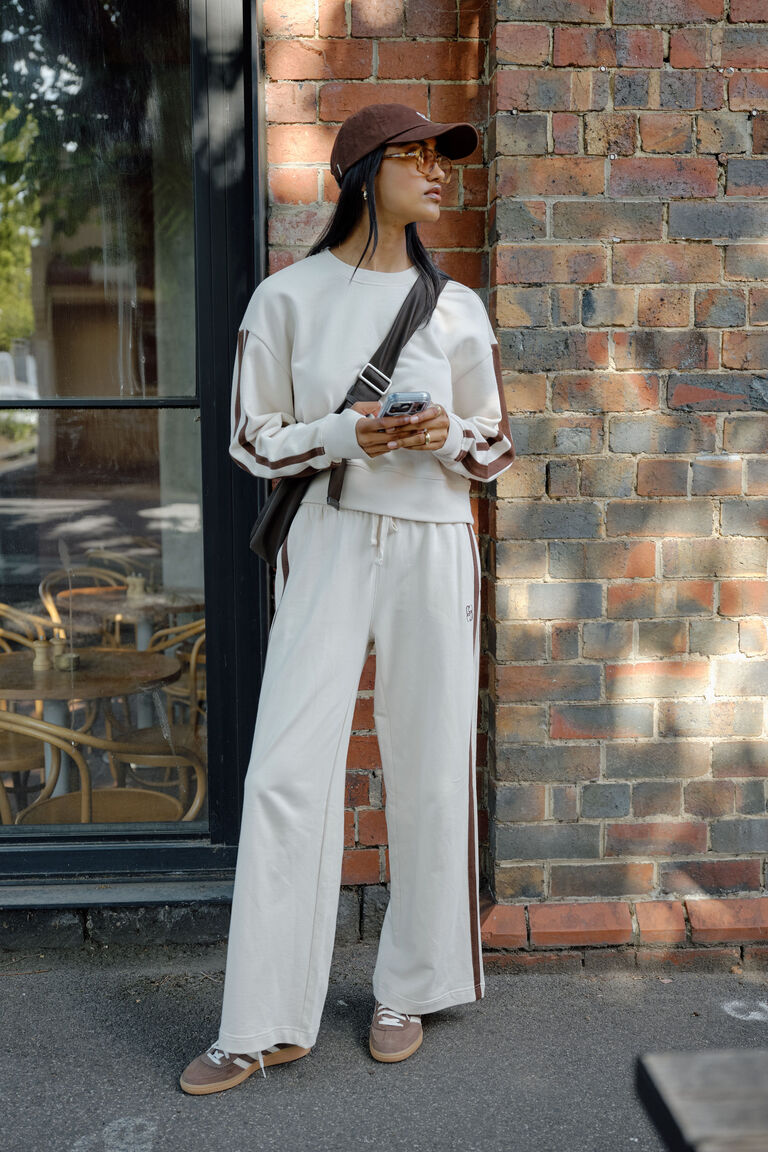 Gigi Wide Leg Terry Trackpant