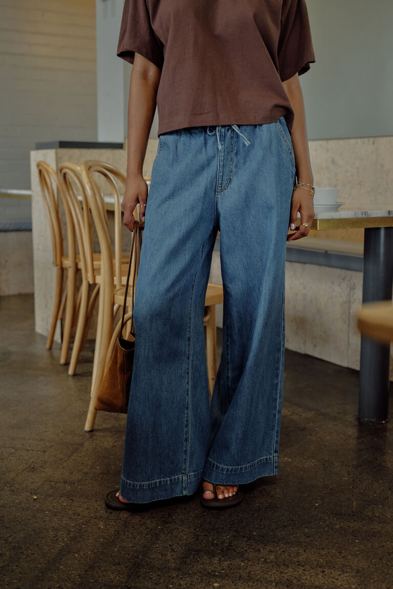 Andie Wide Leg Drawstring Pant