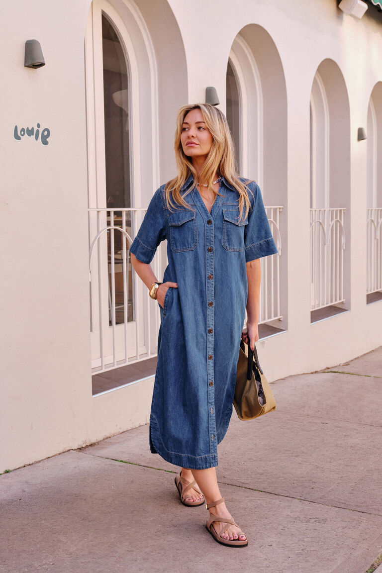 Sloane Short Sleeve Midi Dress