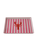 PINK STRIPE LOBSTER TRAY