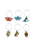 Nancy Bird S/6 Resin Wine Charms