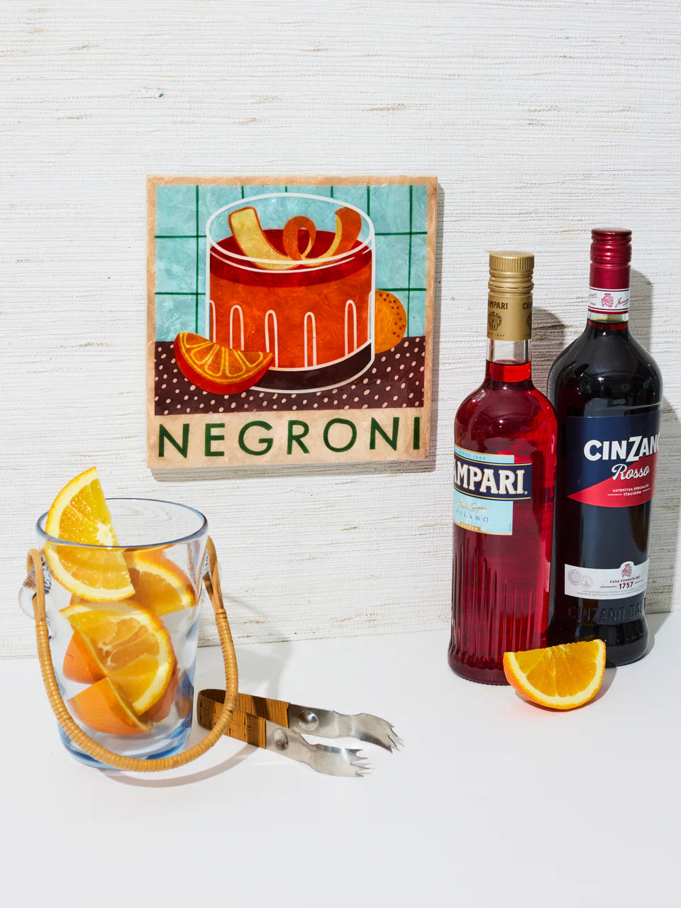 Happy Hour Negroni Tile Wall Art