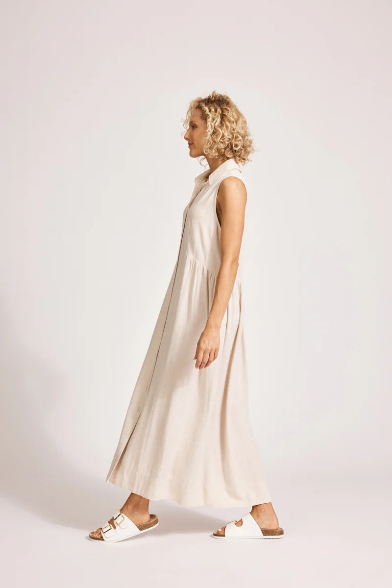 Alesia Sleeveless Shirt Dress