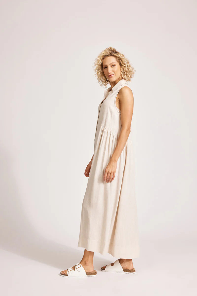 Alesia Sleeveless Shirt Dress