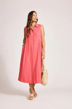 Alesia Sleeveless Shirt Dress