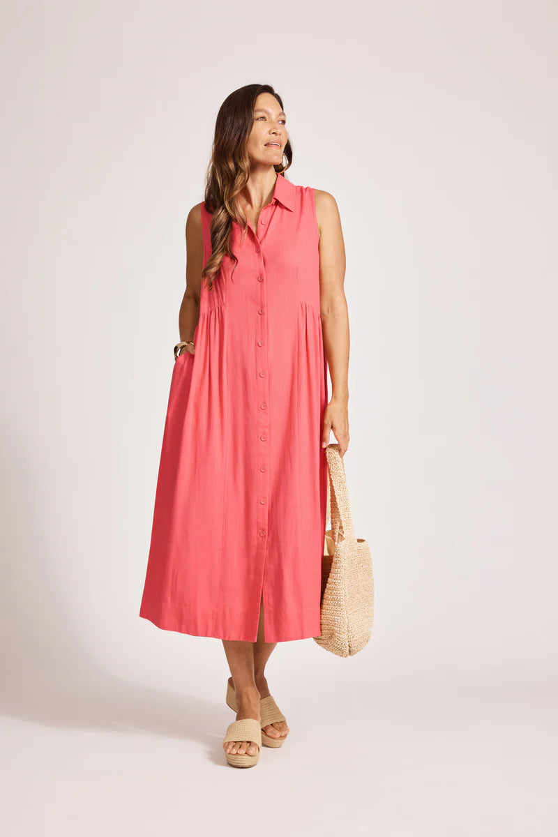 Alesia Sleeveless Shirt Dress