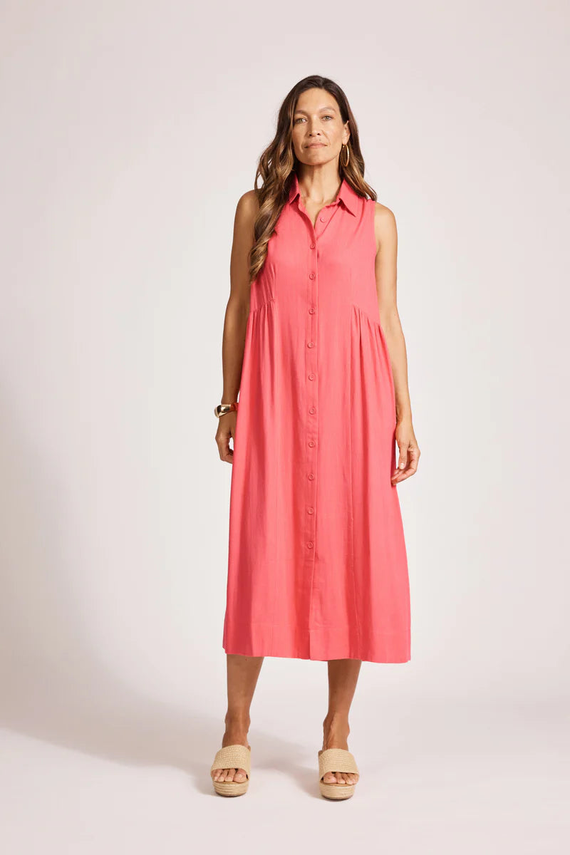 Alesia Sleeveless Shirt Dress