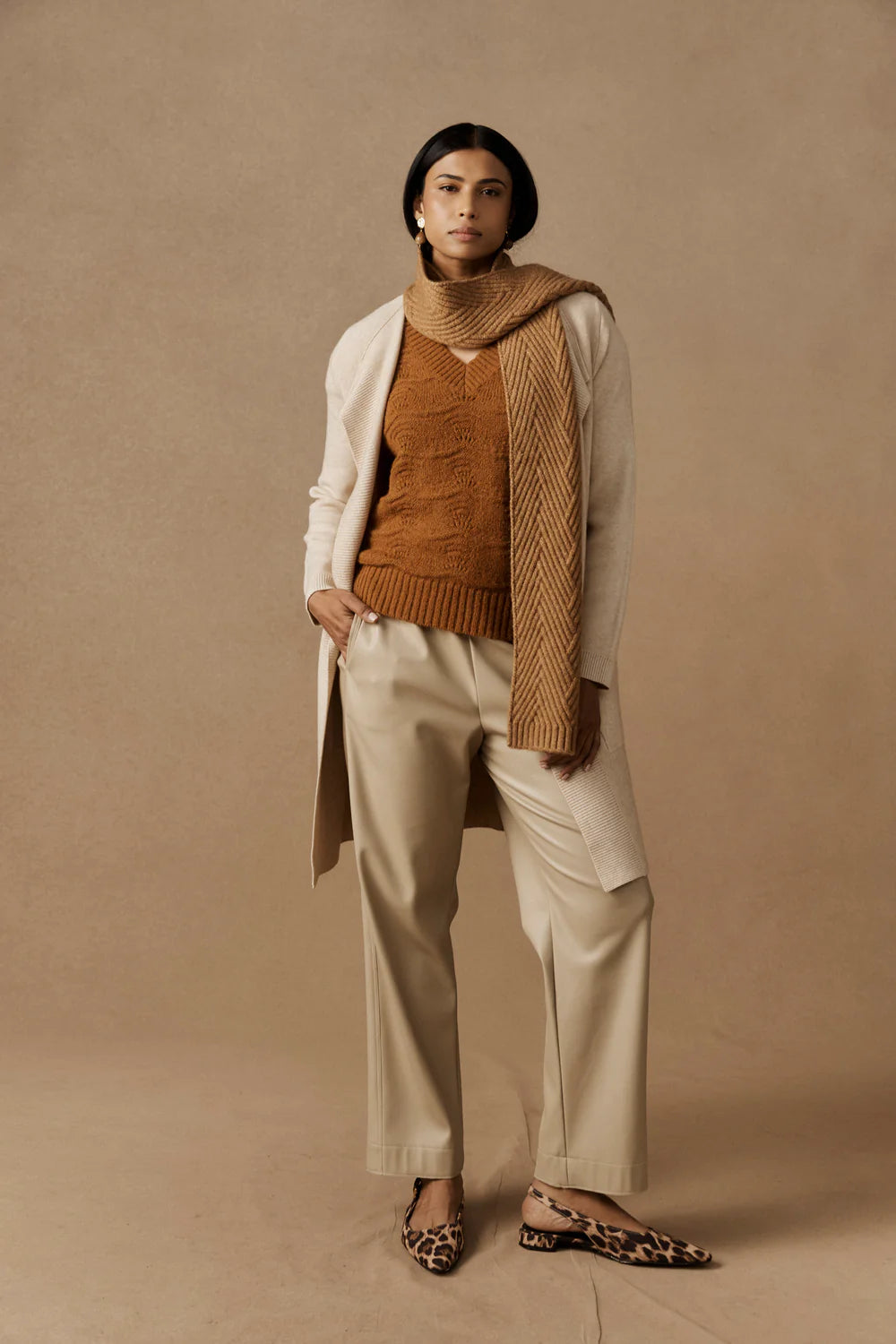 Sable Knit Scarf - Mocha