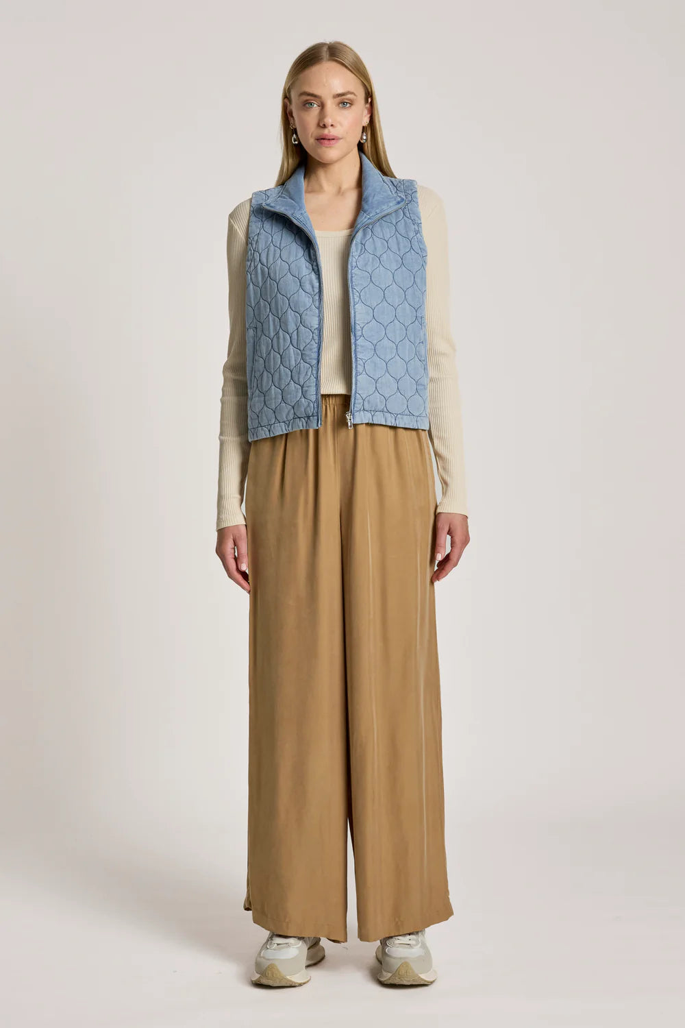 Sansi Quilted Crop Vest