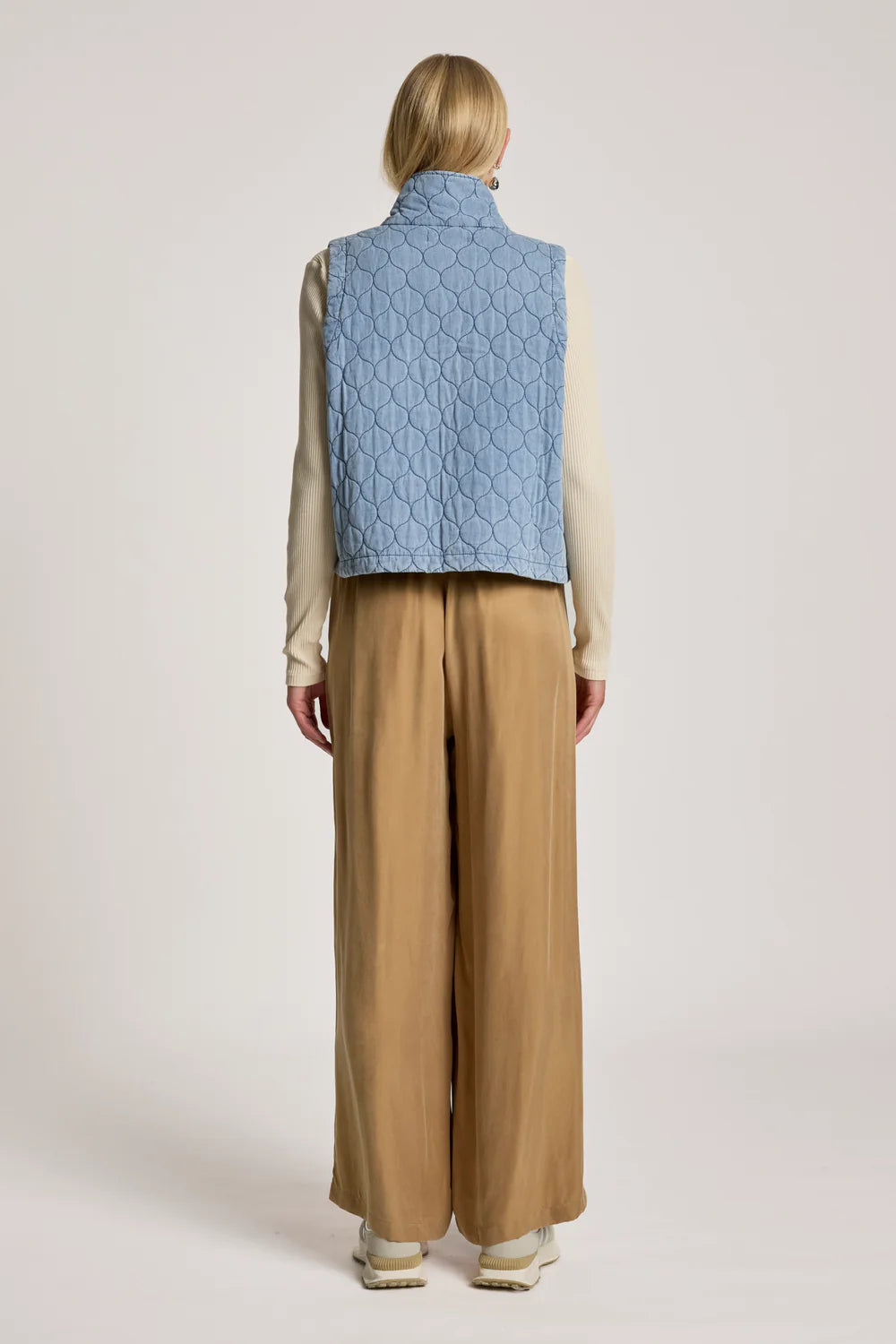 Sansi Quilted Crop Vest