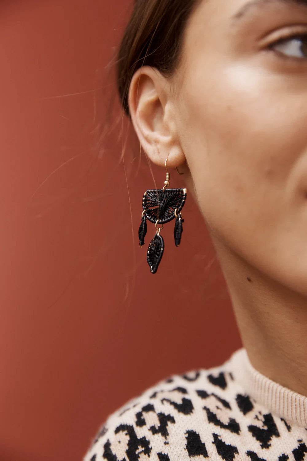 Berber Earring - Black Drop