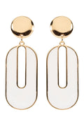 Amira Oval Earring - White