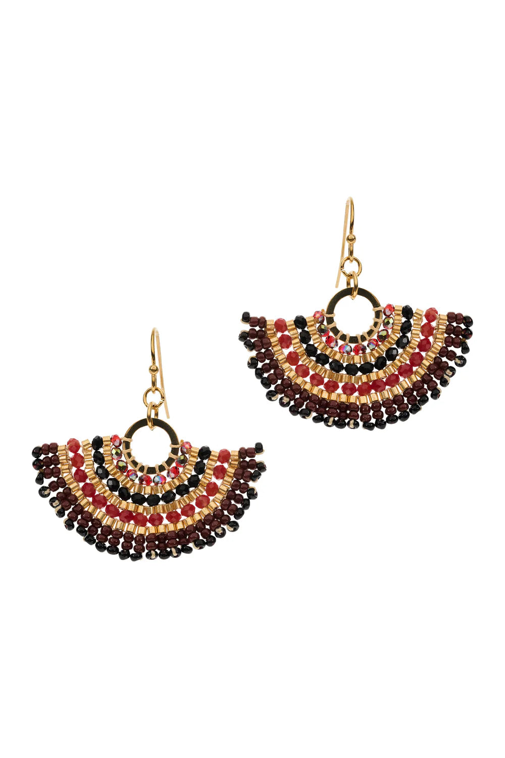 Ayla Fan Earring - Mahogany