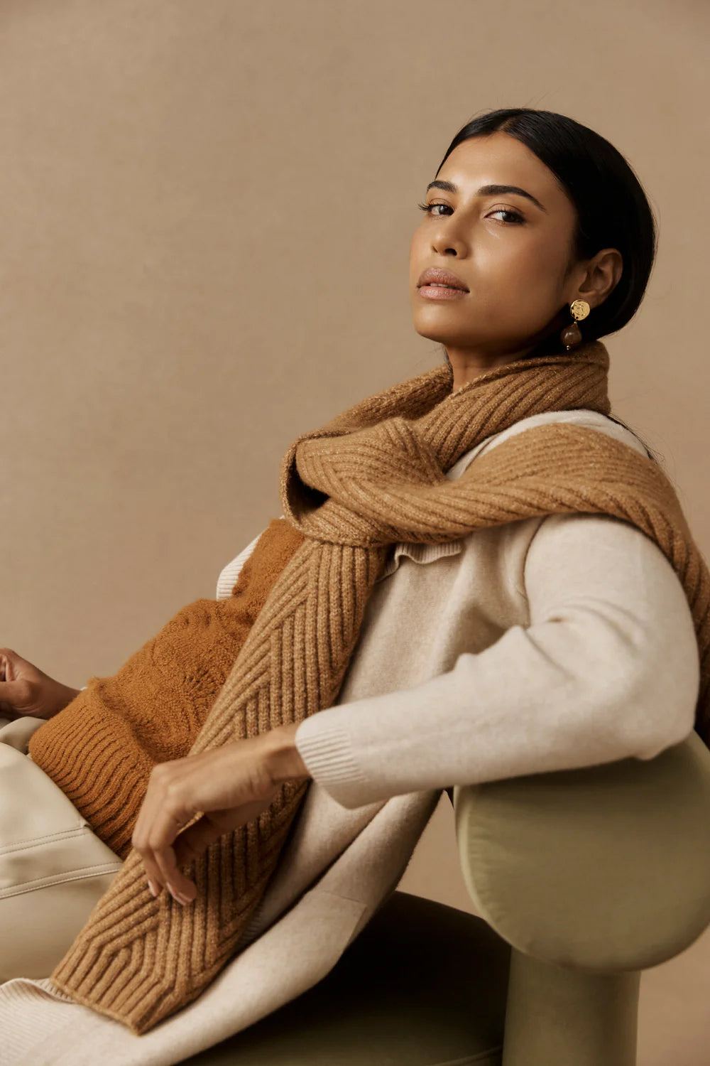 Sable Knit Scarf - Mocha