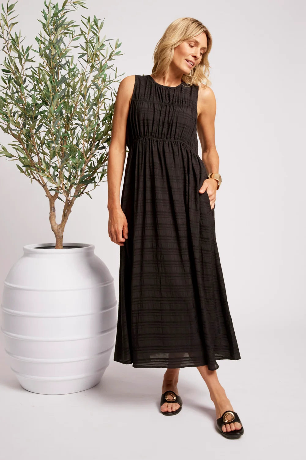 Sovana Ruched Maxi Dress