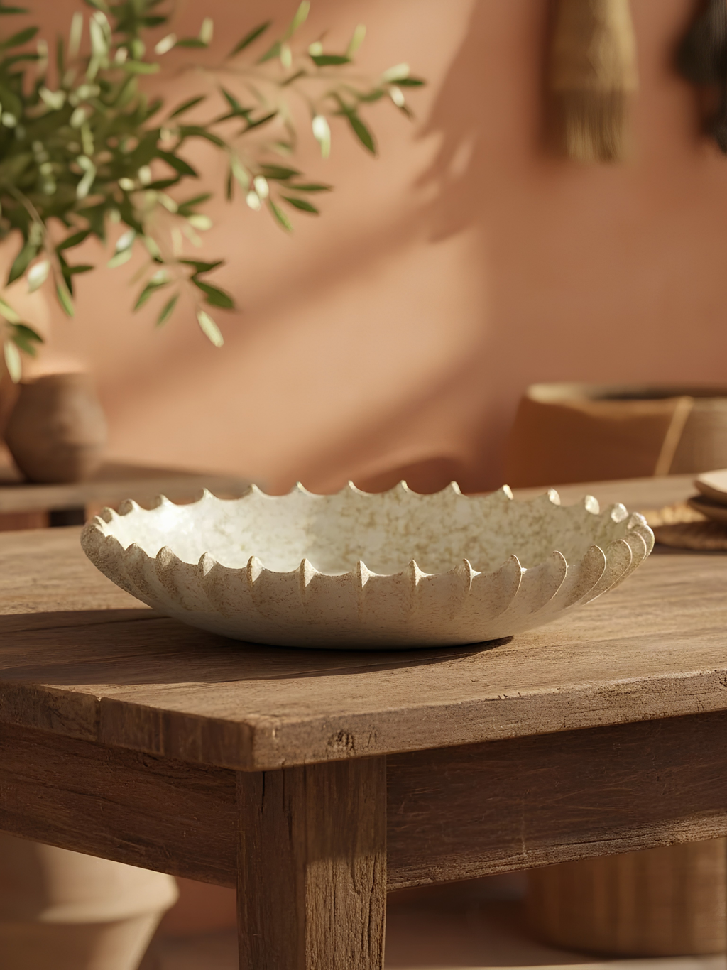 Gaia Ceramic Platter 37x6.5cm