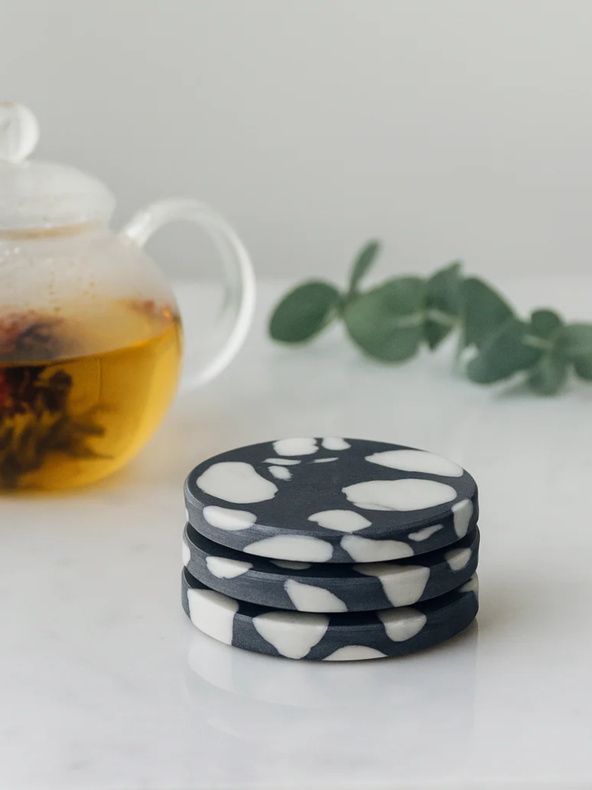 Hide S/4 Terrazzo Coasters