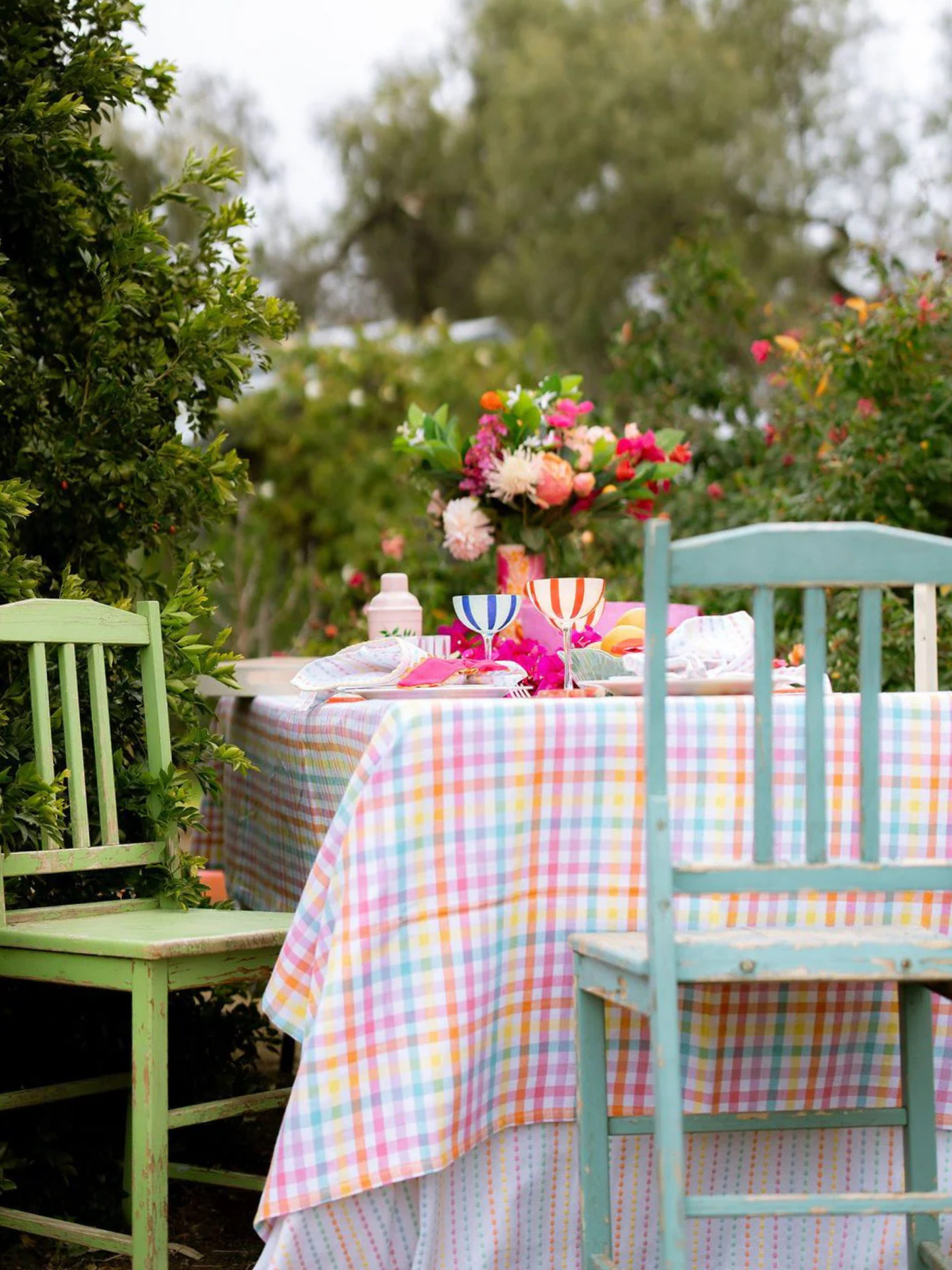 GINGHAM TABLECLOTH 300X150CM