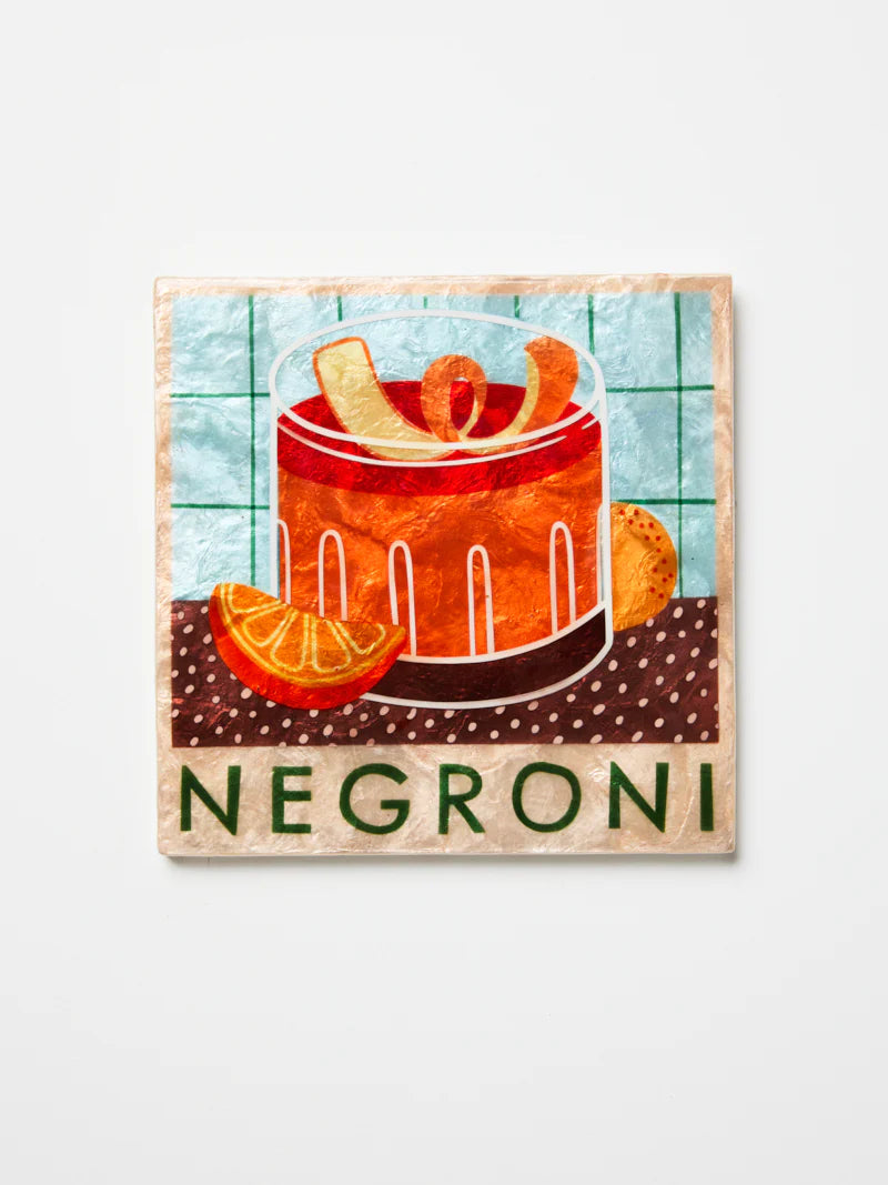 Happy Hour Negroni Tile Wall Art