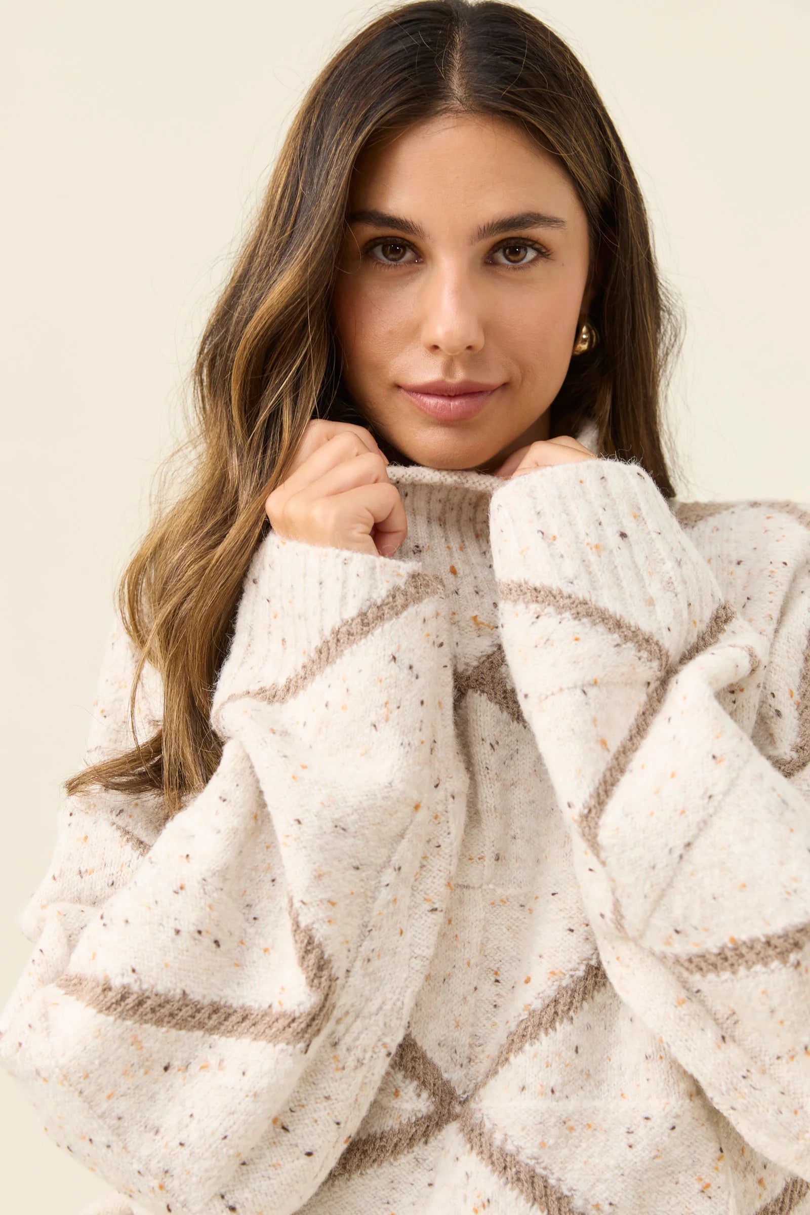 Mckenna Diamond Jumper SMALL - Ivory