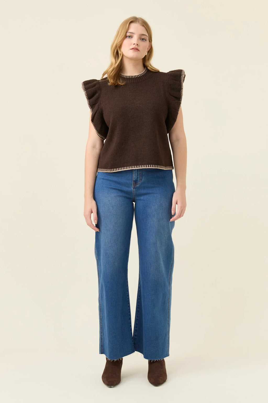 Athena Frill Knit Top