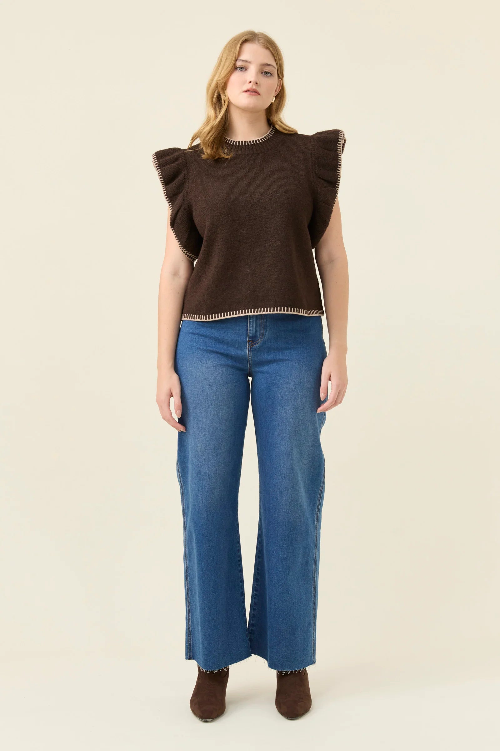 Athena Frill Knit Top