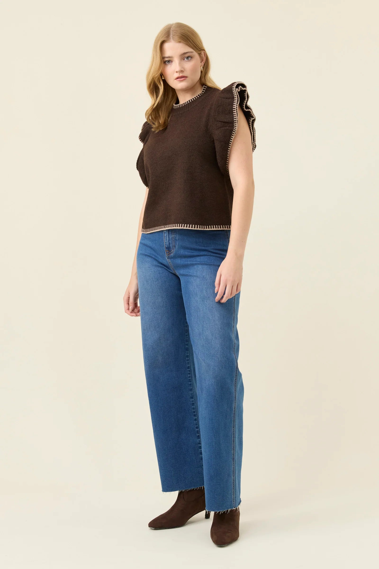 Athena Frill Knit Top