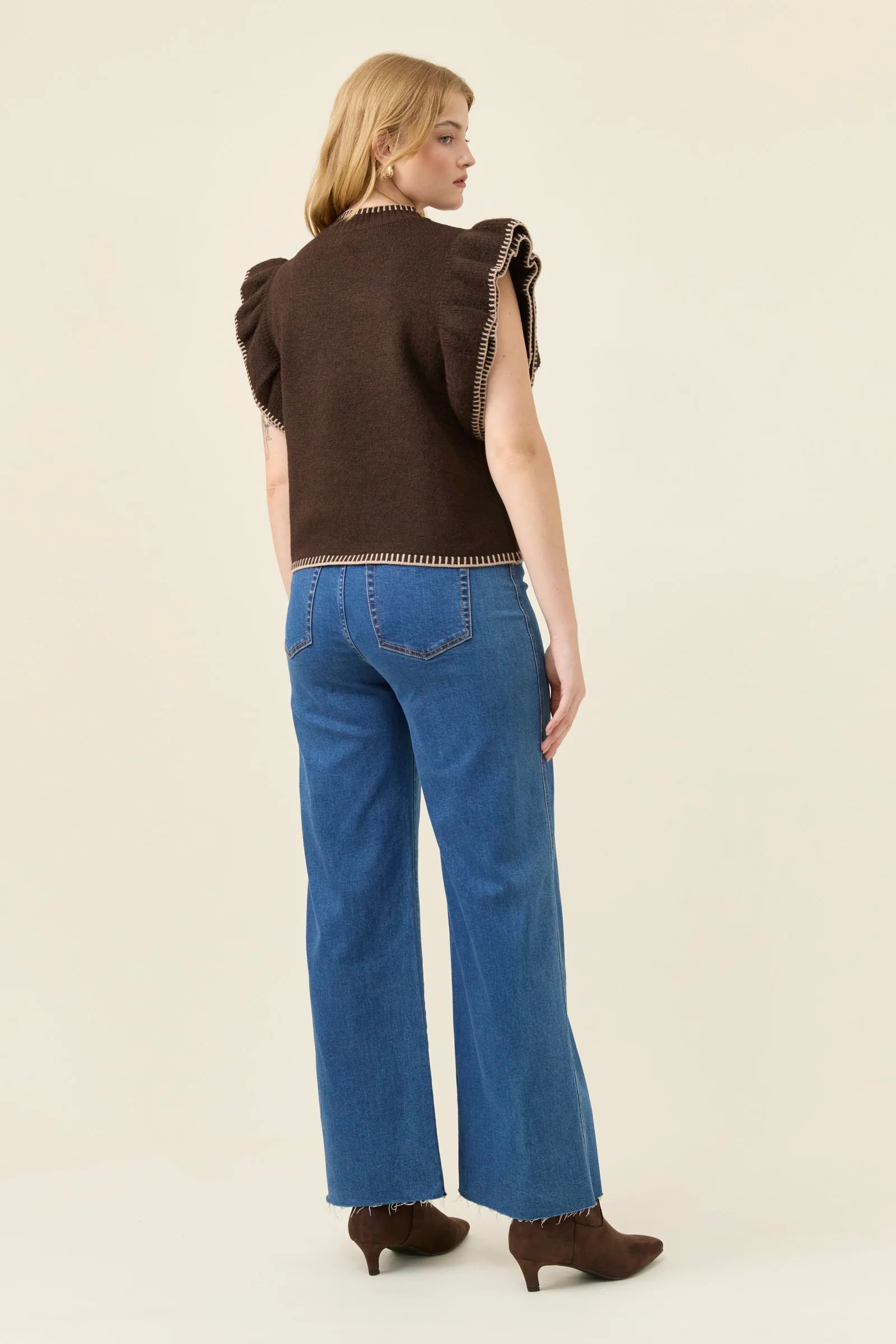 Athena Frill Knit Top