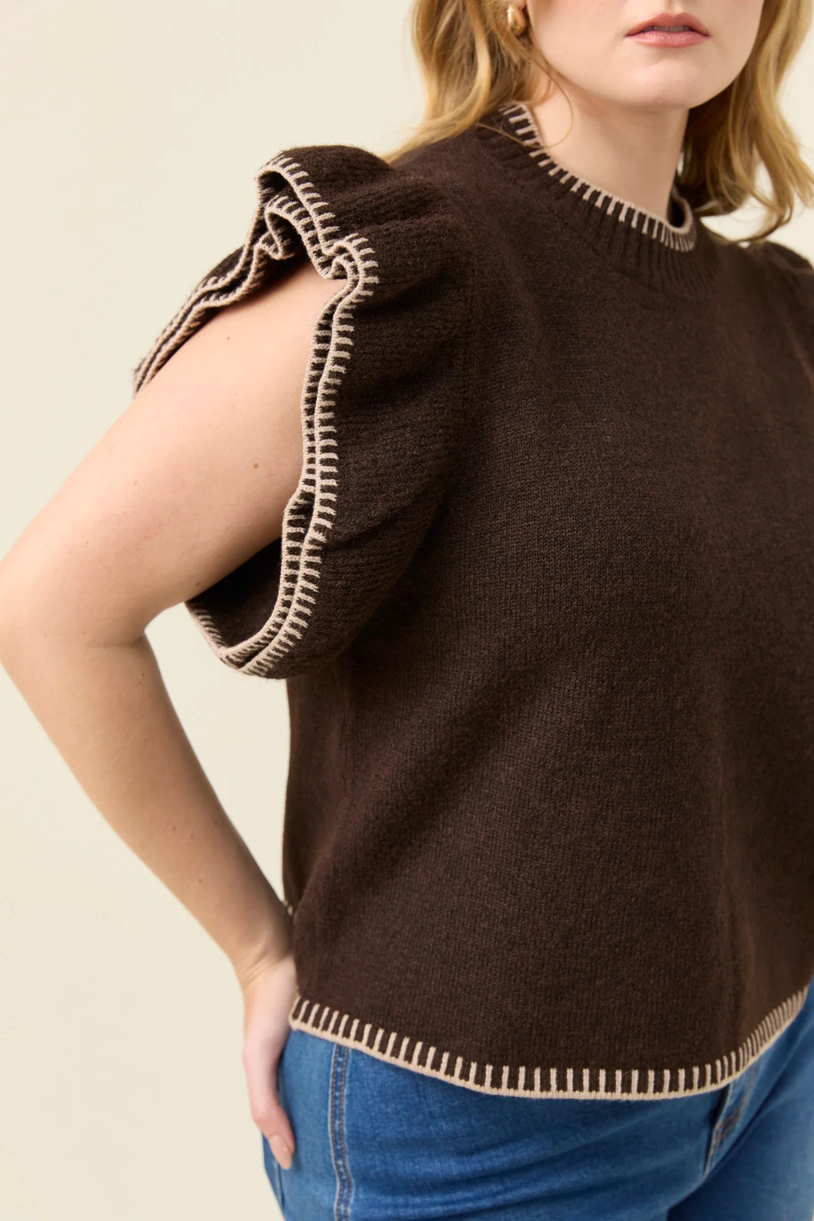 Athena Frill Knit Top
