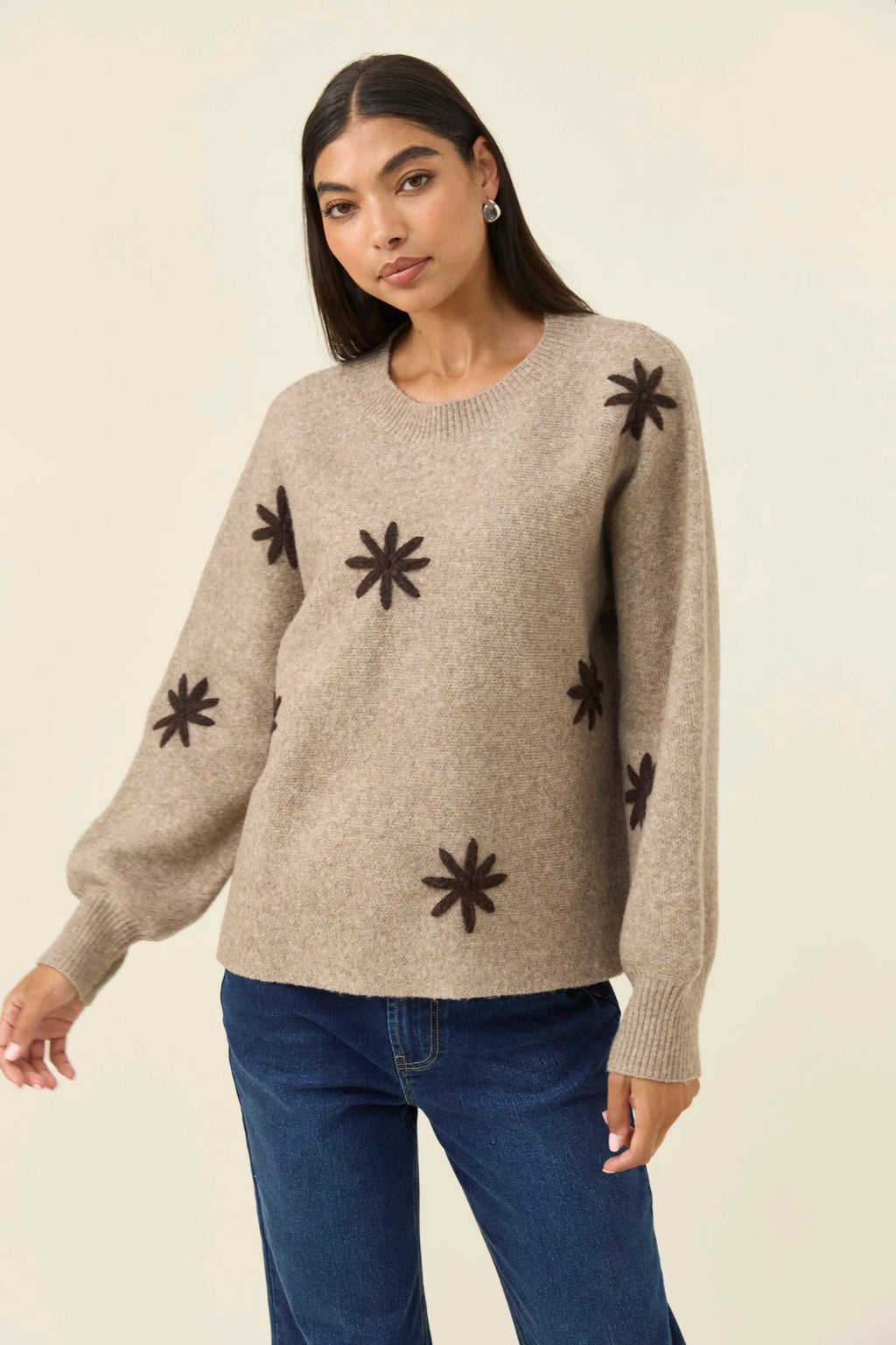 Miru Stitch Flower Jumper