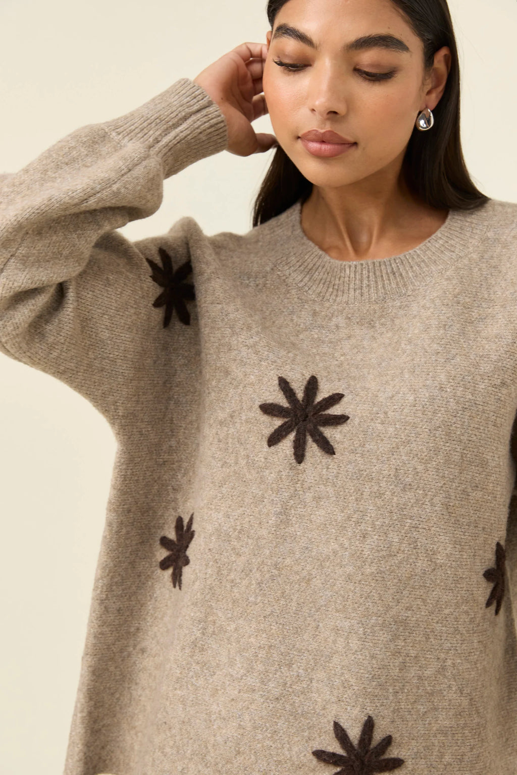 Miru Stitch Flower Jumper