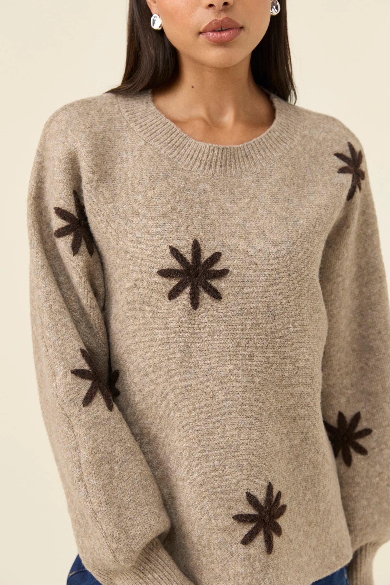 Miru Stitch Flower Jumper