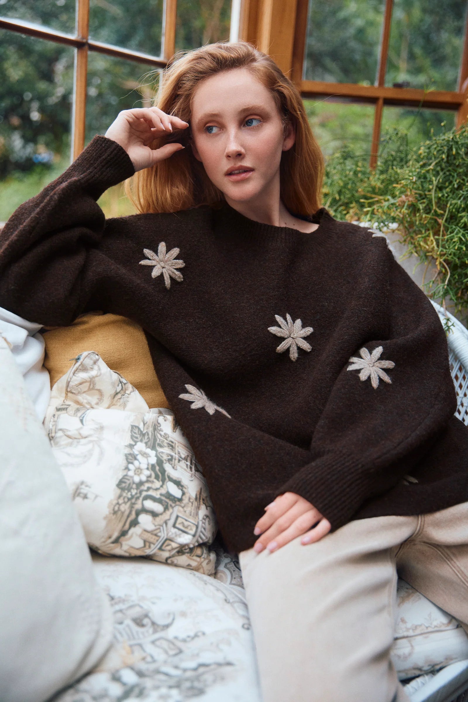 Miru Stitch Flower Jumper