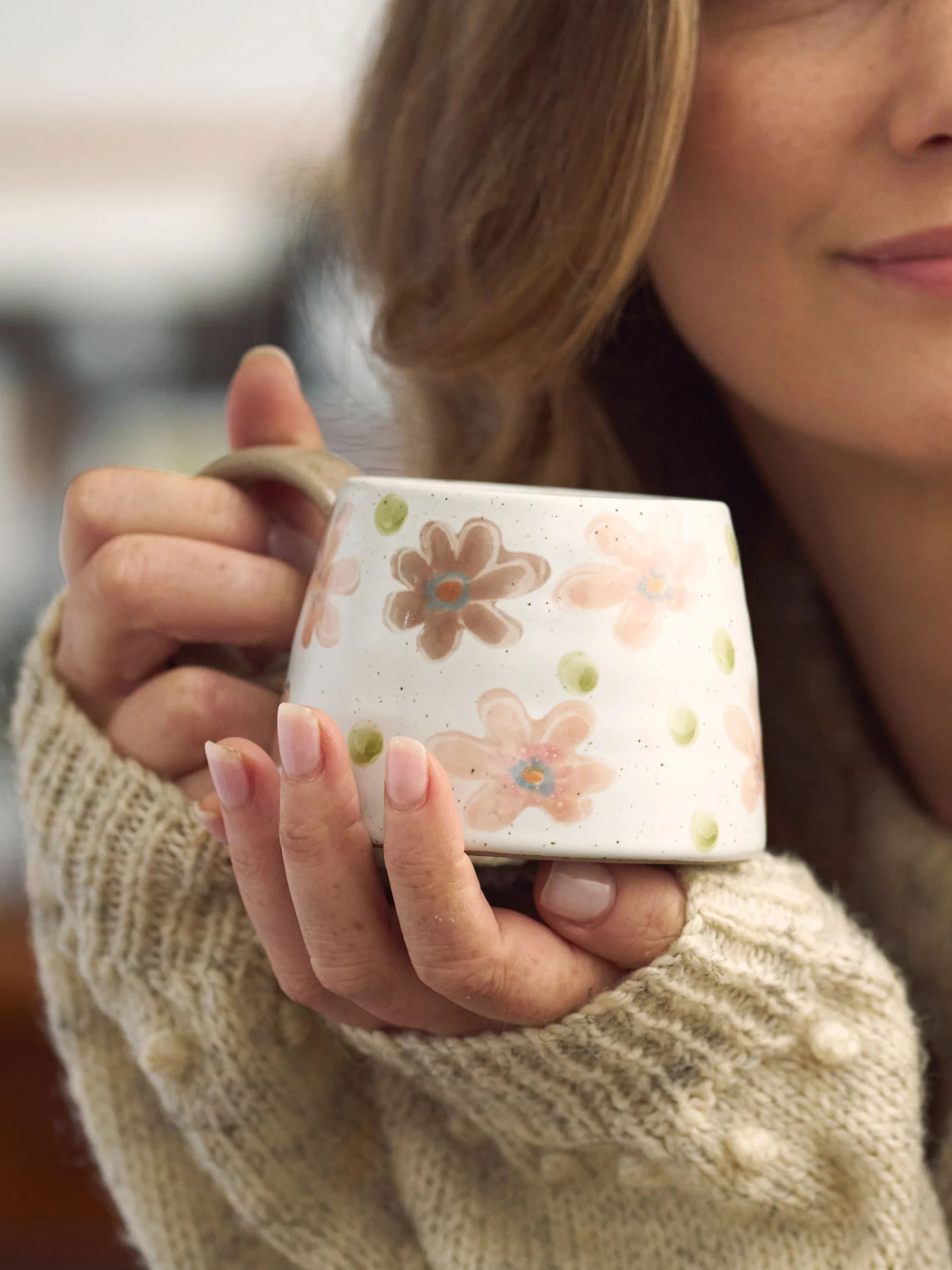 Large Handled Mug - STEVIE FLOWER GARDEN