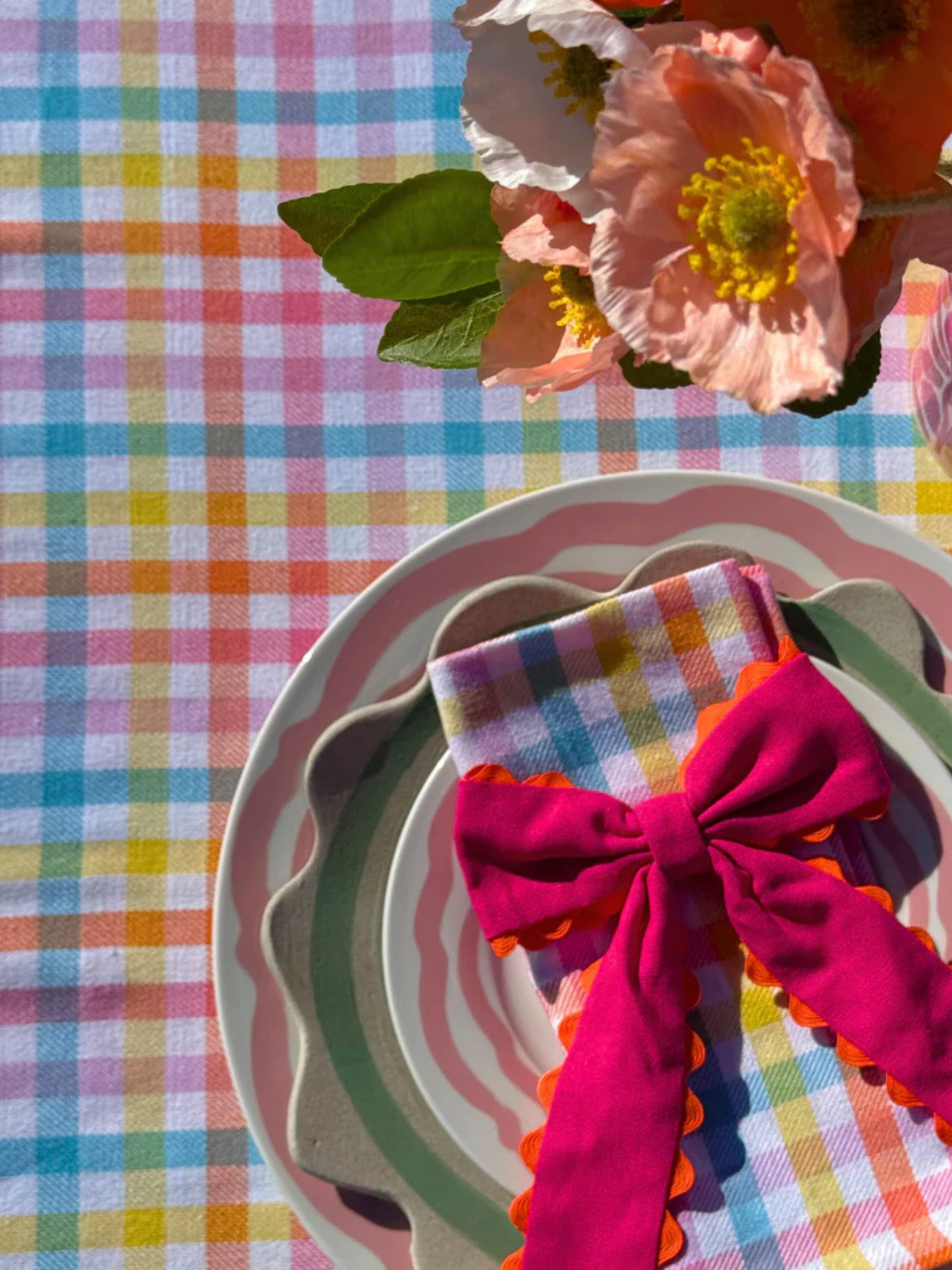 GINGHAM TABLECLOTH 300X150CM