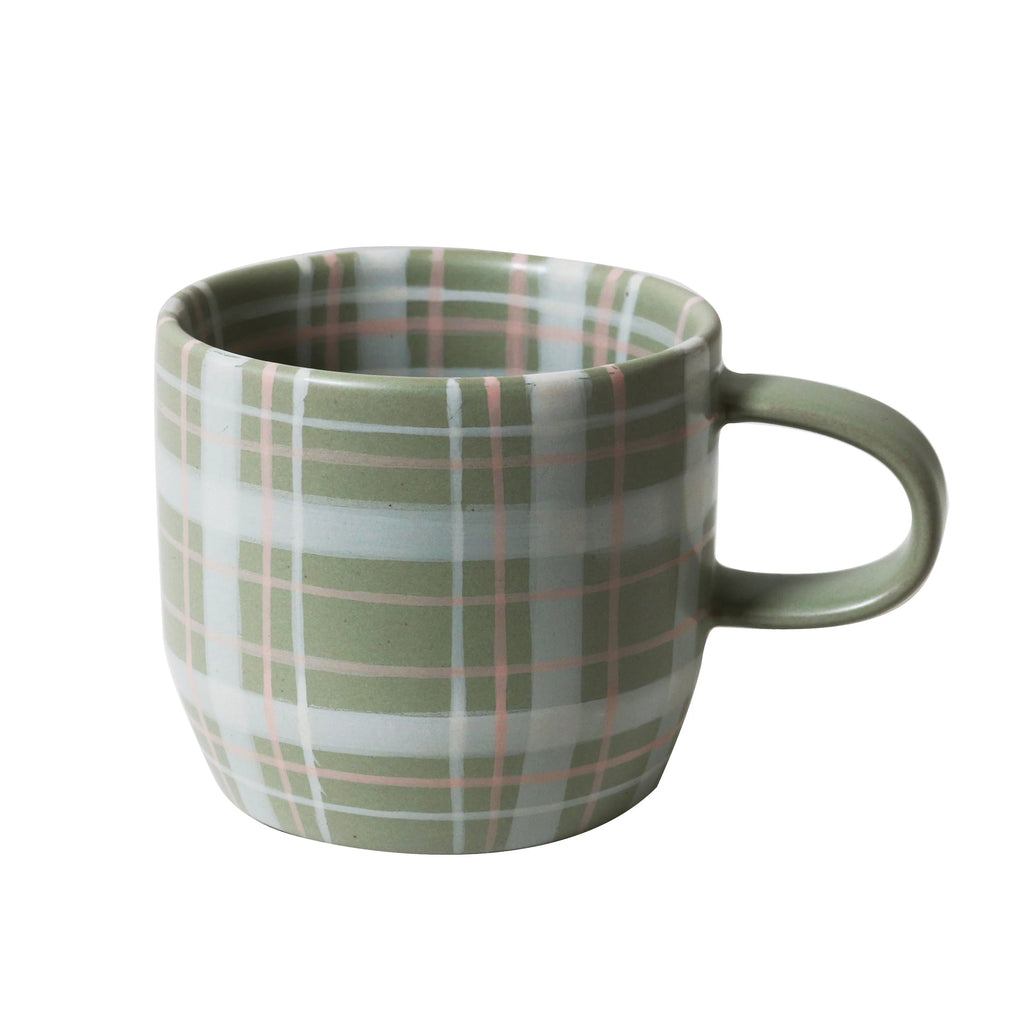 Mug - Sage & Blush Check Cats Pyjamas