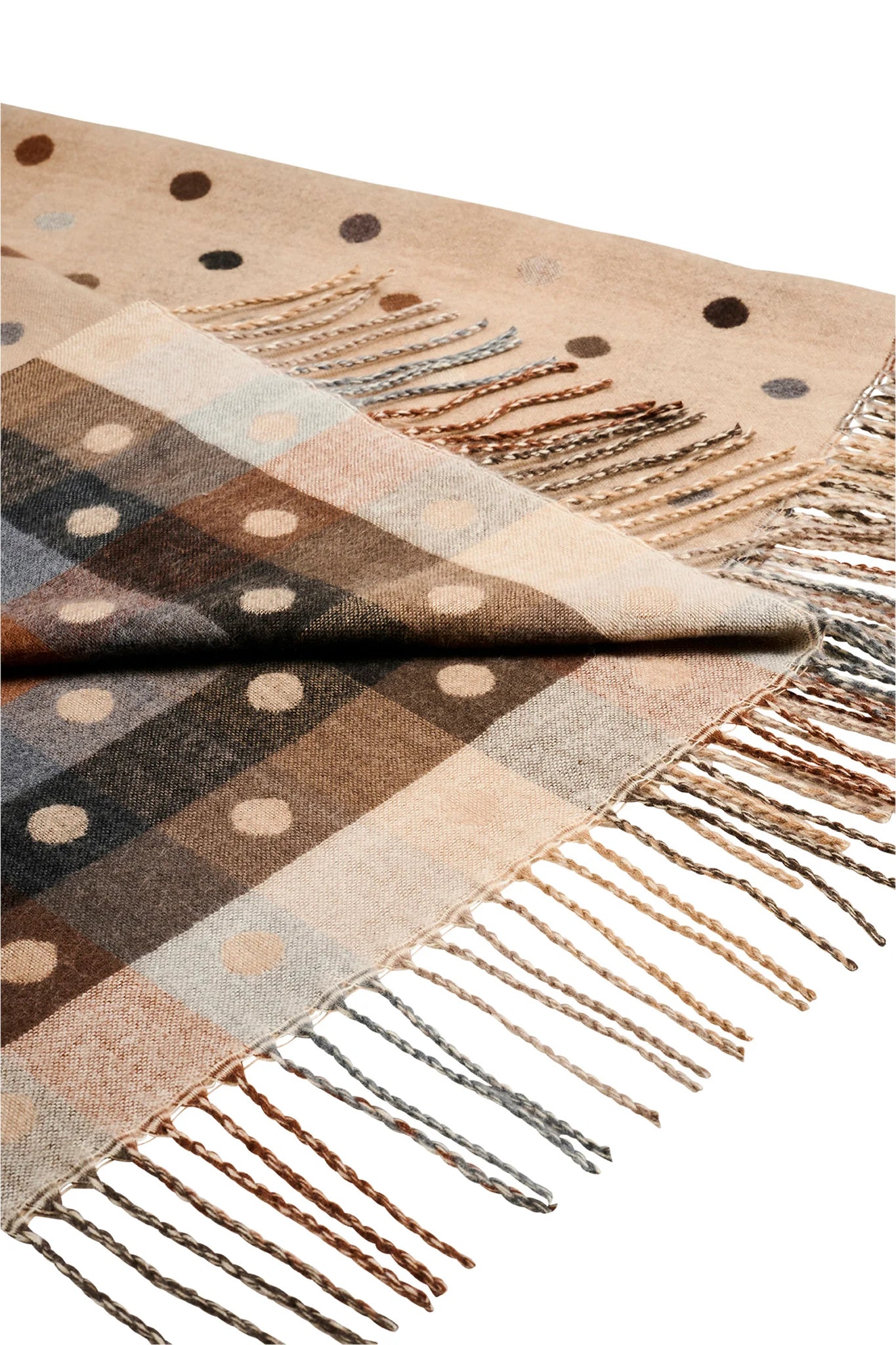 Columbus Spot Scarf - Latte