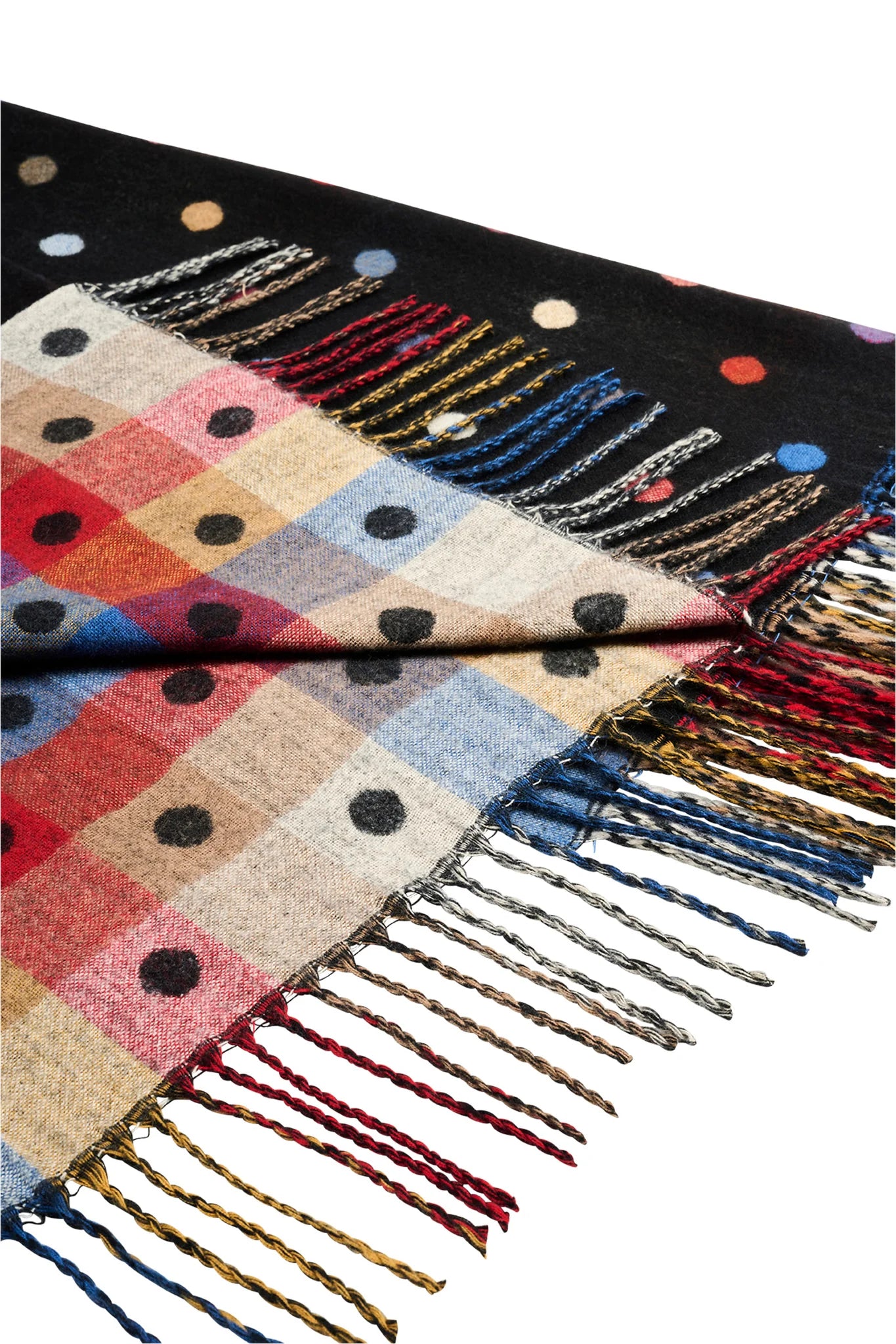 Columbus Spot Scarf - Black