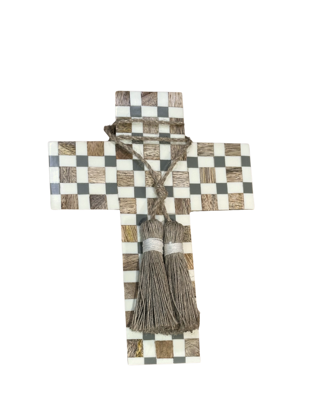 Cobbles Resin/Wood Cross