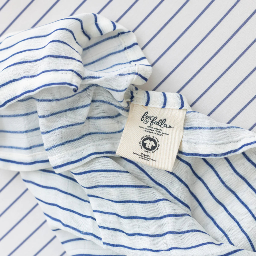 Organic Muslin Wrap - BRETON STRIPE