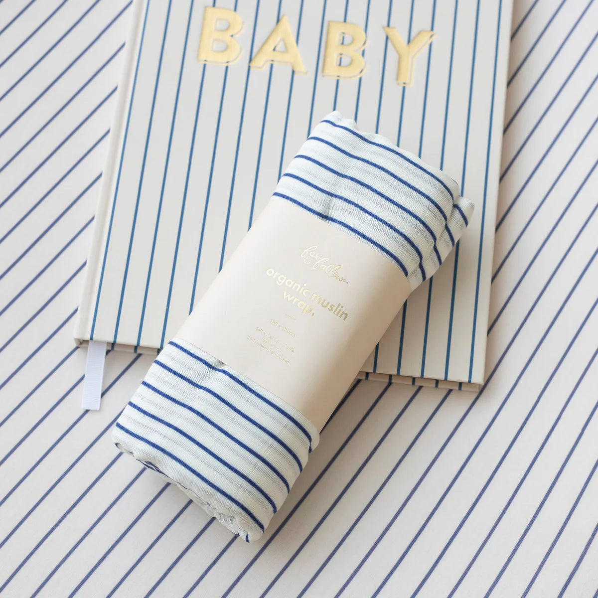 Organic Muslin Wrap - BRETON STRIPE