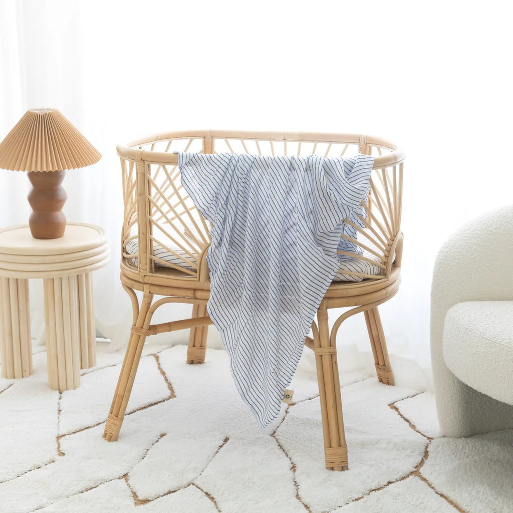 Organic Muslin Wrap - BRETON STRIPE