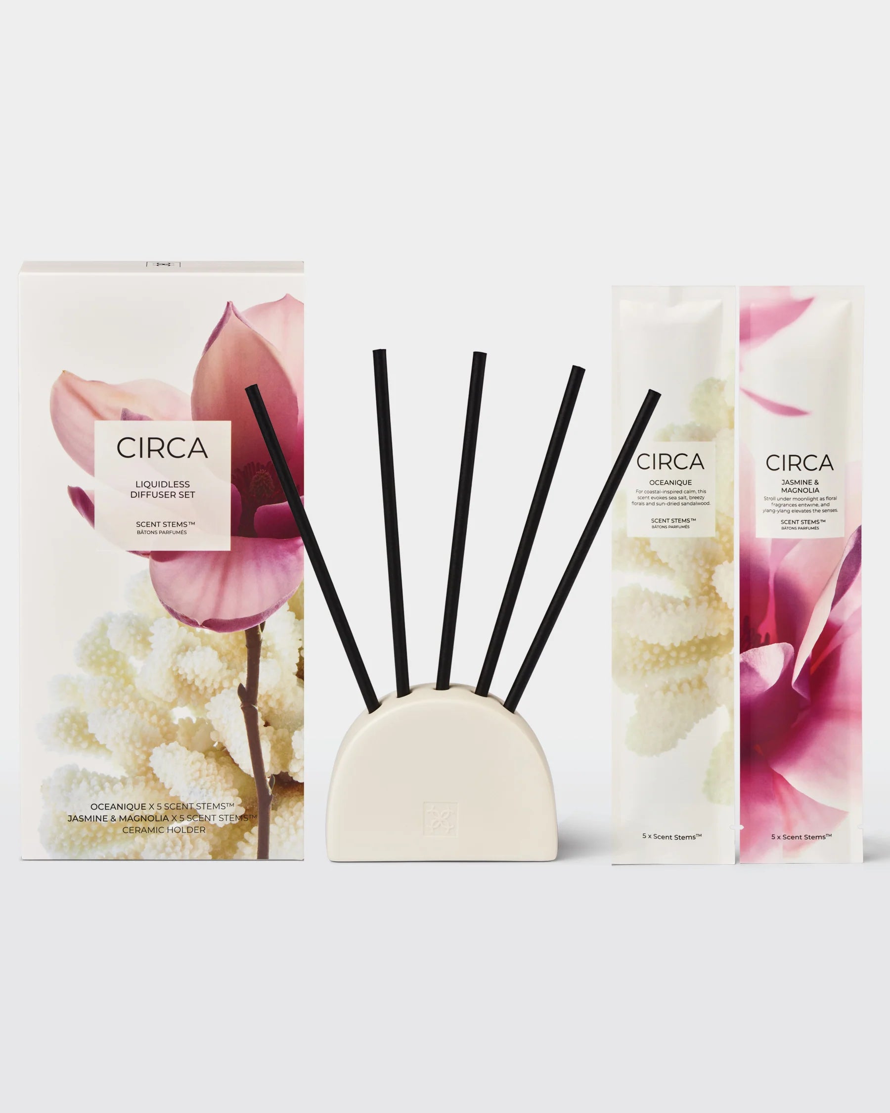 CIRCA Scent Stems Duo - (OCEANIQUE & JASMINE & MAGNOLIA)