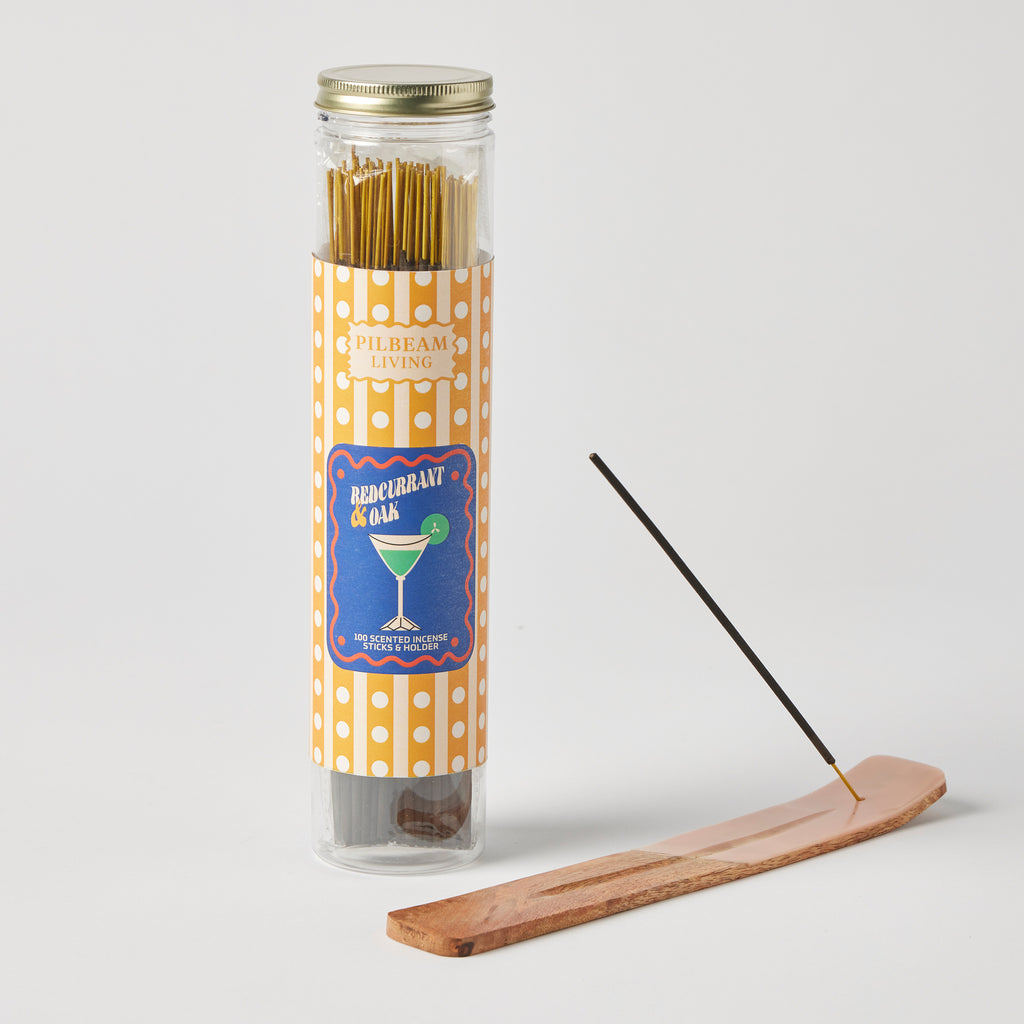 Redcurrant & Oak Scented 100pc Incense With Holder