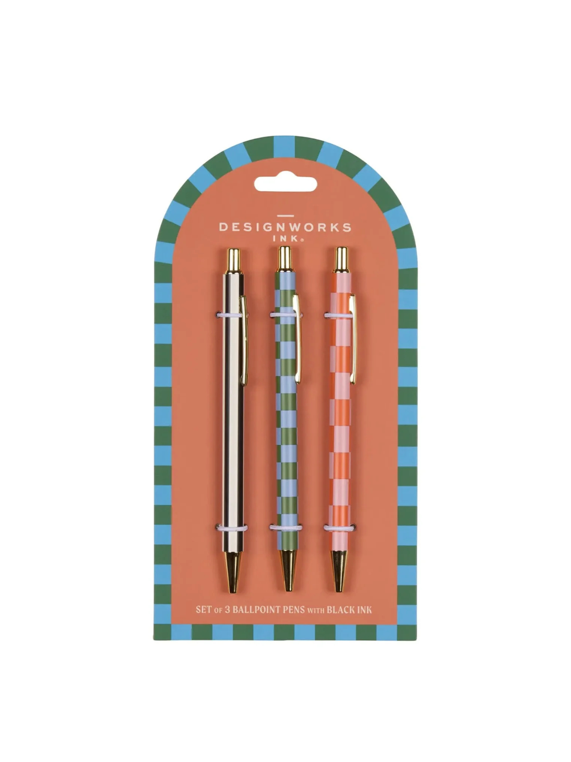 A Dopo Pen Set of 3 - Stripes & Checks