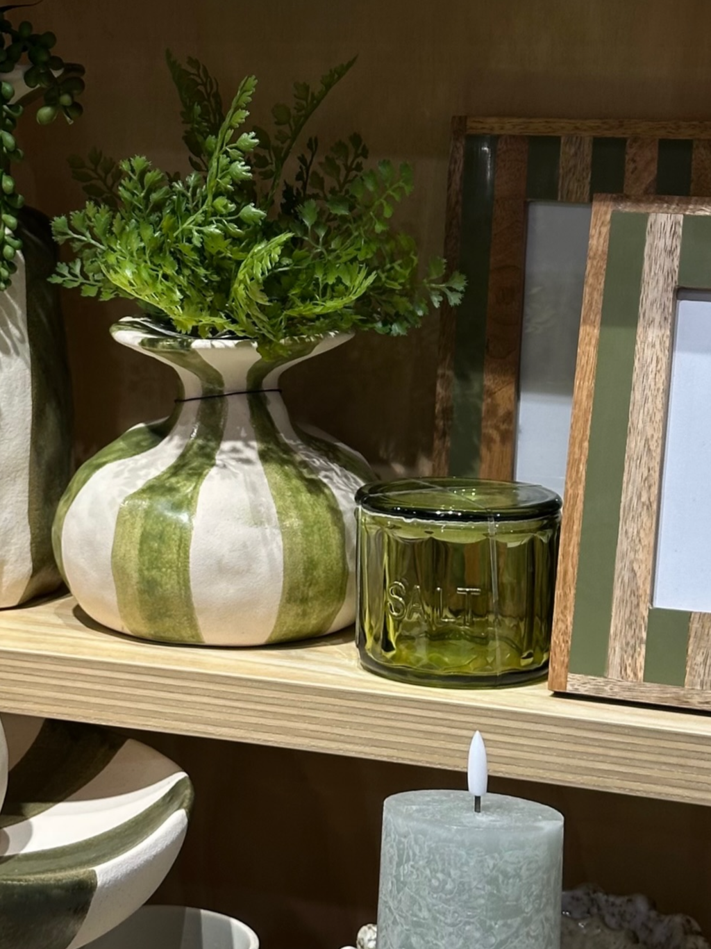 Lia Glass Salt Jar